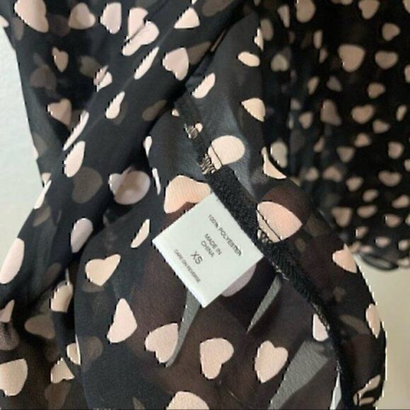 New York & Company Blouse Womens XS Coquette Office Whimsigoth Swiftie Sheer - Picture 11 of 11